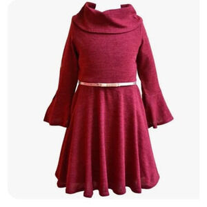 Rare Editions Big Girl Hacchi Cowl Neck Skater Dress Size 16 NWT